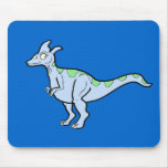 Blue female Lambeosaurus Mousepad