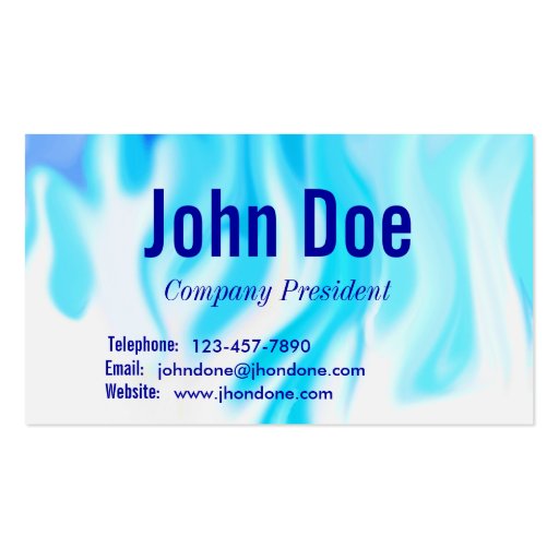 Blue Flames Business Cards