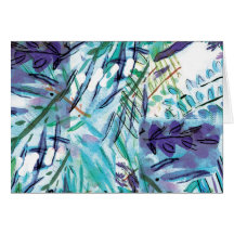 Blue Flora Greeting Cards