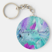 Blue Floral Key Chains