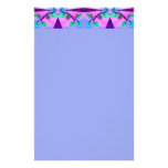 blue flower abstract stationery