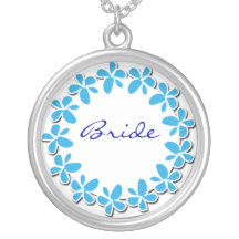 Blue Flower Bride Pendant