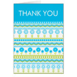 Blue Flower garden Thank You Card