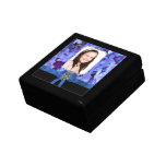 Blue flower personalized photo gift box