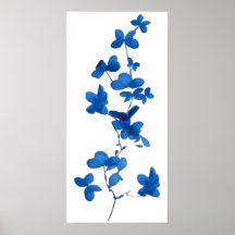 Blue Flower Print