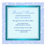 Blue Flower Swirl Bridal Shower Invite