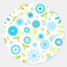 Blue Flowers Sticker