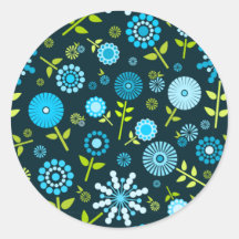 Blue Flowers Sticker