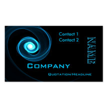 Blue Fractal Swirl Business Card
