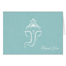 Blue Ganesha Custom Thank You Cards