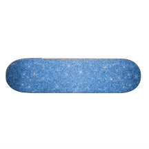 Blue glitter stars skate boards