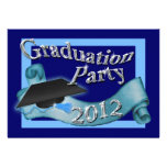 Blue graduation stylish template CUSTOMIZE Personalized Invite