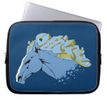 Blue graffiti Horse laptop sleeve