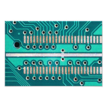 Blue Green Circuit Board - Electronics Photography