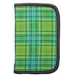 blue green plaid folio planners