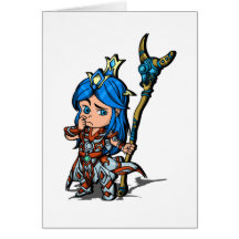 blue hair greeting card