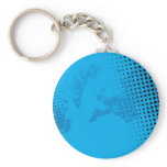 Blue Halftone and Paint Splatter keychains