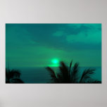 Blue Hawaii Sunset Poster
