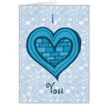 Blue Heart Doodle Cards