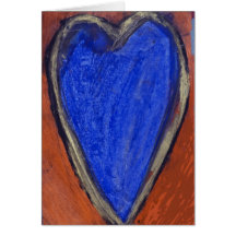 BLUE HEART GREETING CARDS
