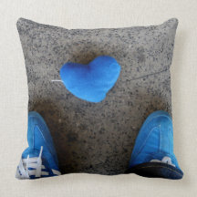 Blue Heart Pillow