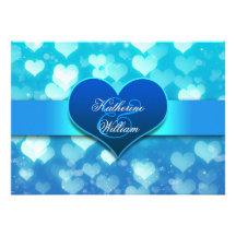 blue heart rehearsal dinner invitations