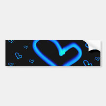 Blue Hearts Bumper Sticker
