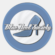 Blue Heel Society Round Sticker