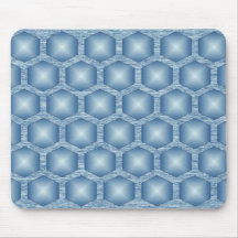 Blue Hexagons Mousepads