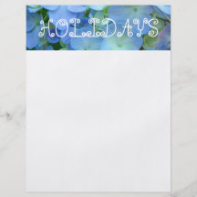 Blue HOLIDAYS Flyers paper Themed Floral paper