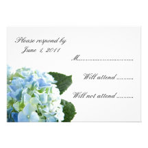 Blue Hydrangea, Please respond byJune 1, 2011, ... Personalized Invitation