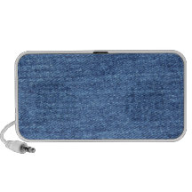 Blue Jean Denim Background Travelling Speaker