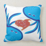 Blue jellyfish love share and hold pillows