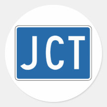 Blue Junction Street sign Sticker