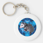 Blue Kaleidoscope Possum Keychain