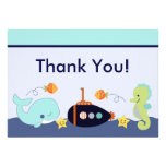 Blue Lagoon/Whale/Sealife Thank You Card Custom Invite