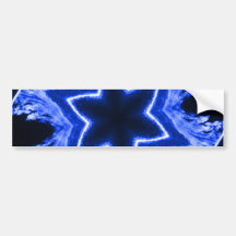 Blue Laser Snowflake Bumper Stickers