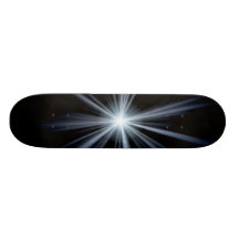 Blue Lens Flare Burst Skate Deck