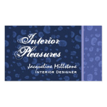 Blue Leopard Print Business Card