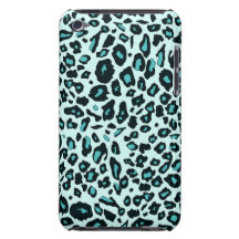 Blue leopard print iPod Case-Mate case