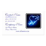 Blue Light Heart Business Card 