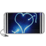 Blue Light Heart  Portable Speakers