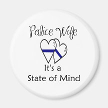 blue line hearts magnets