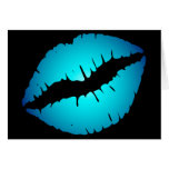 Blue Lipstick Card