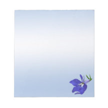 Blue Lobelia Floral Note Pads
