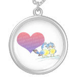 Blue love birds pendants