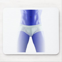 Blue Man in Underwear Mousepad