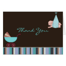 Blue Modern Design Thank You Card