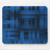 Blue Modern Plaid Mousepad