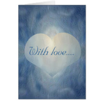 Blue moon heart greeting card